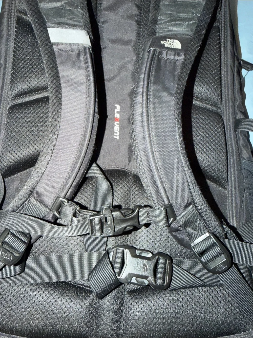 The North Face Borealis Laptop Backpack Black w/ Mint Green Bungee
